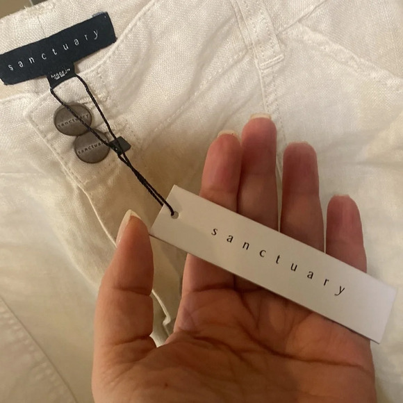 Sanctuary Terrain linen crop pants in color Dune. Women's 32 waist. NWT - Picture 6 of 6